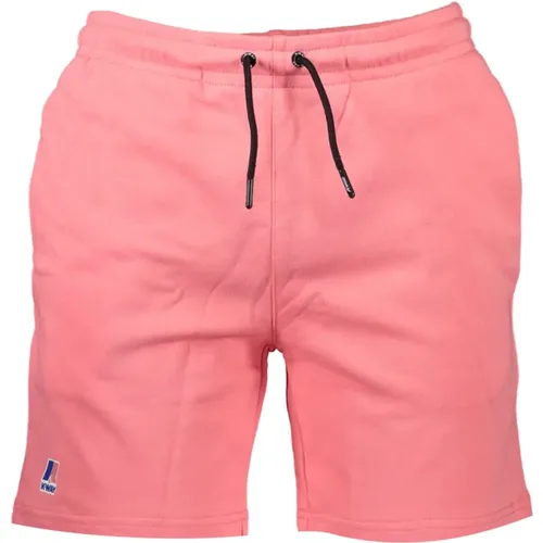 Sporty Men's Shorts Contrast Logo , male, Sizes: XS, 2XS - K-way - Modalova