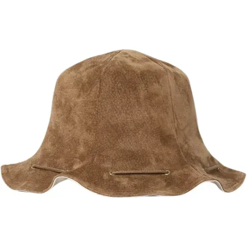 Wildleder Leder Zugband Bucket Hat - Hender Scheme - Modalova