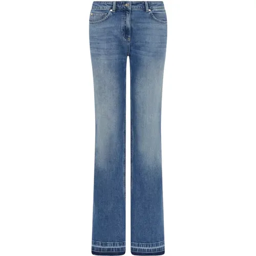 Bootcut Jeans mit Fransensaum , Damen, Größe: 2XS - Marella - Modalova