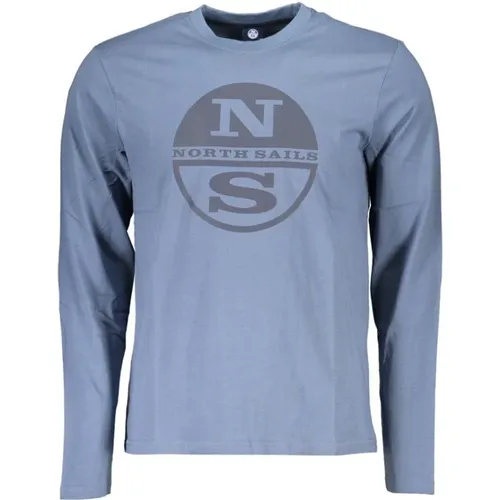 Cotton Long Sleeve Crew Neck T-Shirt , male, Sizes: S, XL, M, L, 2XL - North Sails - Modalova