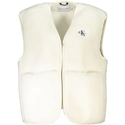 Sleeveless Polyester Jacket with Logo Applique , female, Sizes: S, XS - Calvin Klein - Modalova