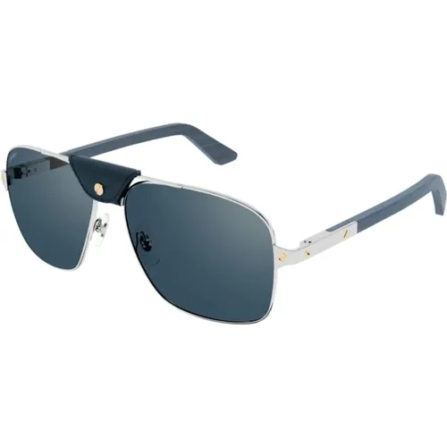 Metal Sun Uomo Sunglasses , unisex, Sizes: 61 MM - Cartier - Modalova