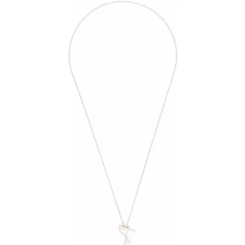Silber Halskette , Damen, Größe: ONE Size - Ami Paris - Modalova