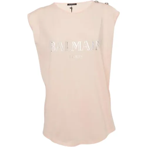 Pre-owned Cotton tops , female, Sizes: XL - Balmain Pre-owned - Modalova