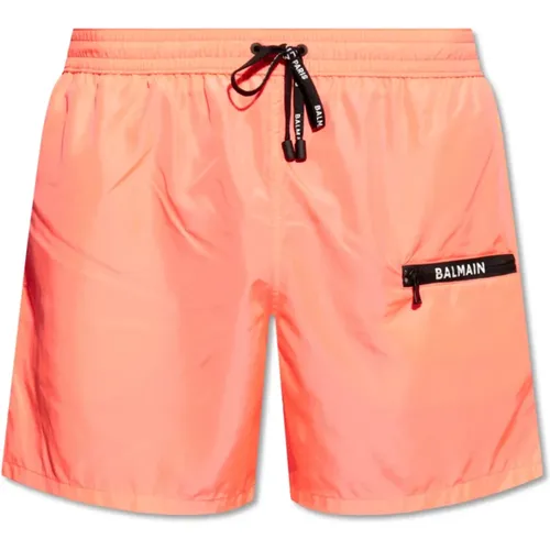 Badeshorts mit Logo , Herren, Größe: S - Balmain - Modalova