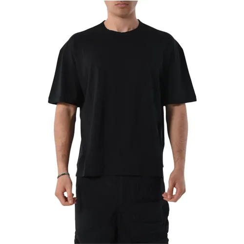 Cotton T-shirt with round neck , male, Sizes: XL, 2XL, L, S, M - Ten C - Modalova