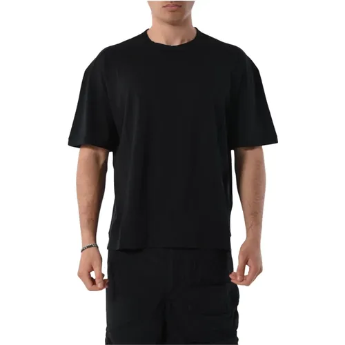 Cotton T-shirt with round neck , male, Sizes: XL, L, M - Ten C - Modalova