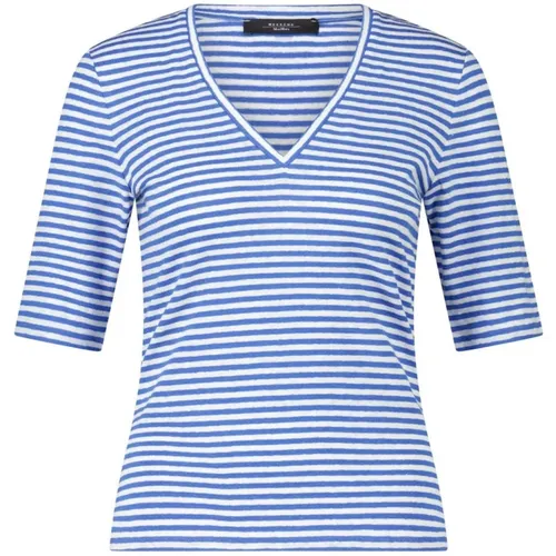 Gestreiftes T-Shirt Brunate aus Leinen , Damen, Größe: XL - Max Mara - Modalova