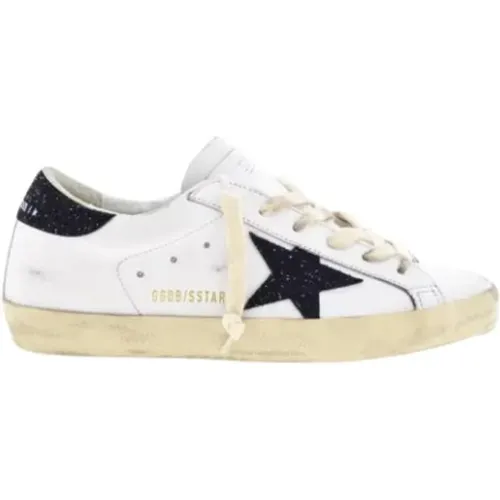 Super-Star Kristall Sneakers Weißes Leder - Golden Goose - Modalova