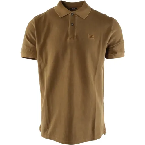 Resist Dyed Polo Shirt Braun Herren , Herren, Größe: XS - C.P. Company - Modalova