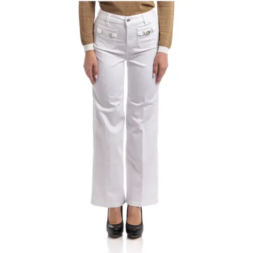 Flare Cropped Pants , female, Sizes: W29, W30, W31, W25, W28 - Liu Jo - Modalova