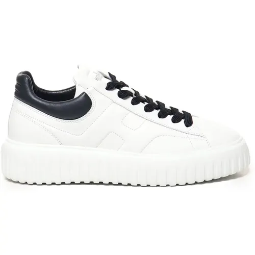 Leather Sneakers with Side H , male, Sizes: 9 1/2 UK, 6 1/2 UK, 10 UK, 11 UK - Hogan - Modalova