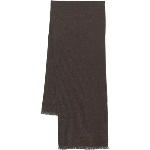 Luxury Wool Scarf Made in Italy , male, Sizes: ONE SIZE - Corneliani - Modalova