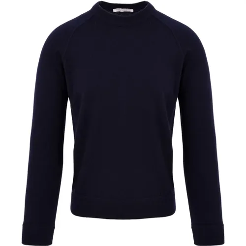 Blaue Herrenpullover - Modell Y24195 008 , Herren, Größe: M - Filippo De Laurentiis - Modalova