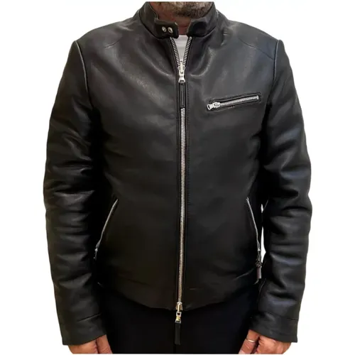 Schwarze Lederjacke Bacrplon20 - The Jack Leathers - Modalova