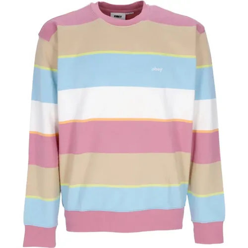 Vintage Stripe Crewneck Sweatshirt , male, Sizes: S, M, XL - Obey - Modalova