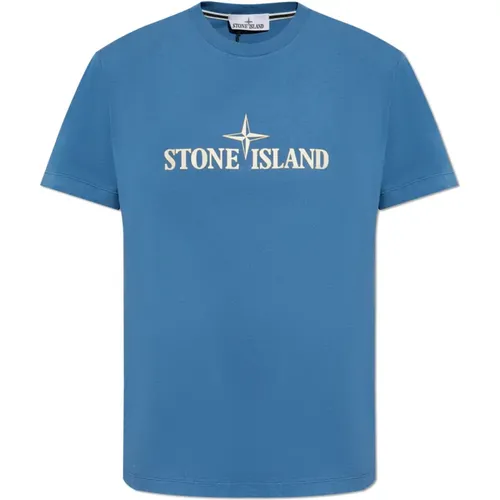 T-Shirt mit Logo , Herren, Größe: S - Stone Island - Modalova