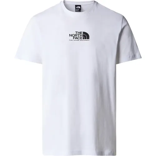 Feines Alpen Baumwoll T-Shirt - Weiß , Herren, Größe: L - The North Face - Modalova