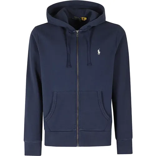 Loopback Hoodie mit durchgehendem Reißverschluss , Herren, Größe: XL - Ralph Lauren - Modalova