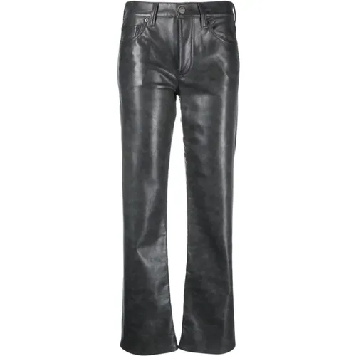 Leather Trousers , female, Sizes: W27, W30, W25, W26, W29, W28, W24 - Agolde - Modalova