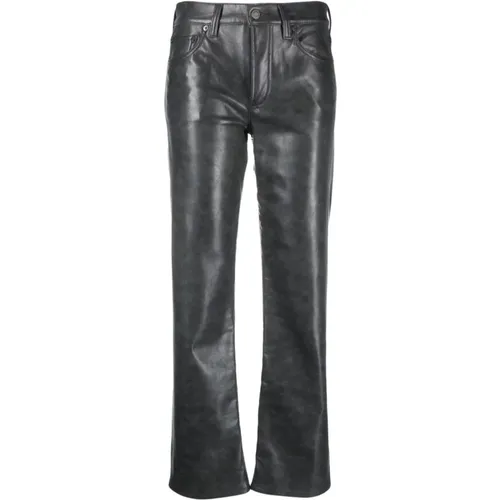 Leather Trousers , female, Sizes: W27, W30, W25, W29, W28 - Agolde - Modalova