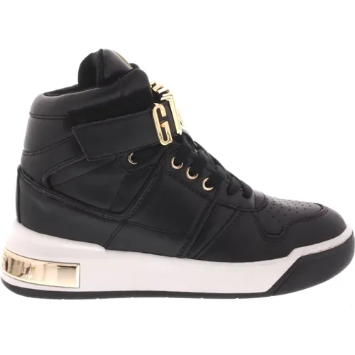 Synthetic Leather High Top Sneakers for Women , female, Sizes: 3 UK - Guess - Modalova