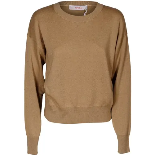 Kurzer Wollpullover Made in Italy , Damen, Größe: M - Jucca - Modalova