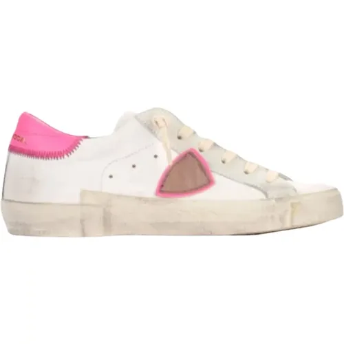 Fuxia Heel Sneaker in Leather and Suede , female, Sizes: 3 UK - Philippe Model - Modalova