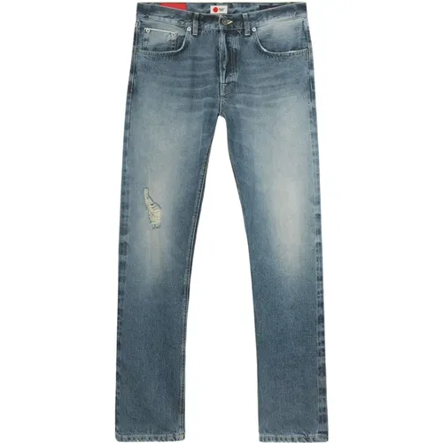 Icon Slim-Fit Jeans, Japanese Fabric, Vintage Wash , male, Sizes: W32, W33 - Dondup - Modalova
