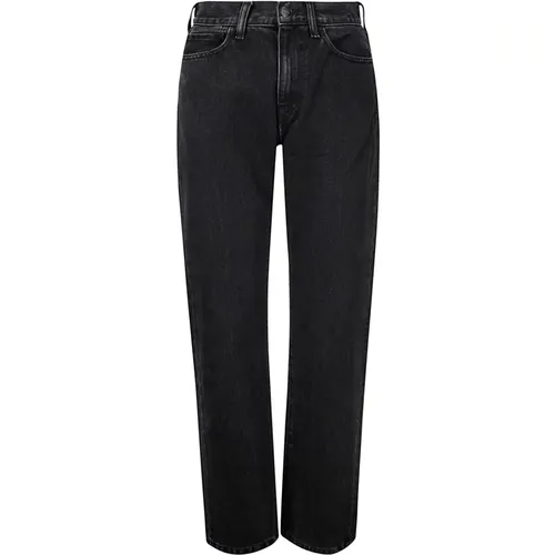 High Waisted Straight Leg Jeans , female, Sizes: W26, W28, W25, W27 - Carhartt WIP - Modalova