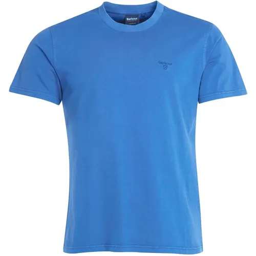 Marine Garment Dyed T-Shirt with Embroidery , male, Sizes: L, M, XL - Barbour - Modalova