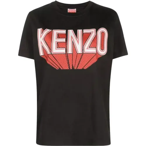 Logo Print T-shirt , female, Sizes: XS, S - Kenzo - Modalova