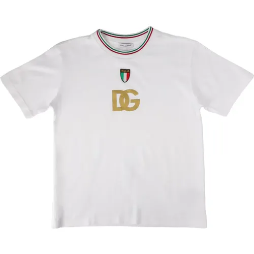 Kinder T-Shirt - Regular Fit - 100% Baumwolle - Dolce & Gabbana - Modalova