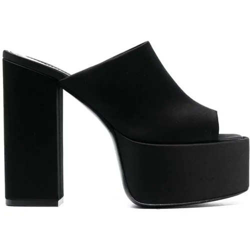 Schwarze Absatzschuhe mit elegantem Design , Damen, Größe: 37 1/2 EU - Paris Texas - Modalova