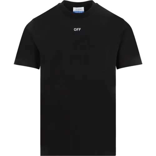 Schwarzes Pfeil-Logo T-Shirt , Herren, Größe: S - Off White - Modalova