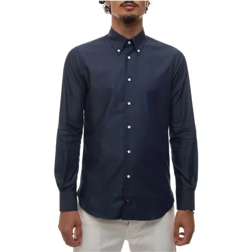 Chambray Button-Down Casual Shirt , male, Sizes: L, S, M - Càrrel - Modalova