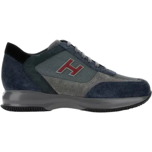 Graue Sneakers mit Wildleder und Stoff , Herren, Größe: 39 EU - Hogan - Modalova