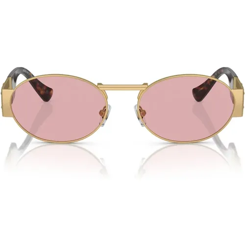 Unisex Ve2264 Sunglasses with Light Purple Lenses , female, Sizes: 56 MM - Versace - Modalova