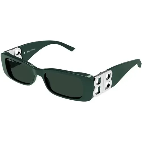Grüne Rahmen Sonnenbrille für Frauen - Balenciaga - Modalova