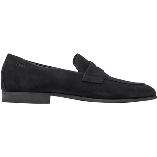 Blaue Slip-On Loafers , Herren, Größe: 45 EU - Hugo Boss - Modalova