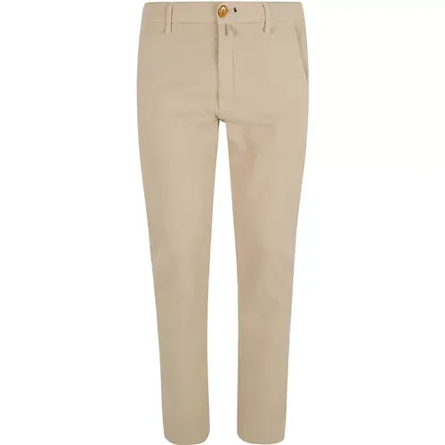 Elegant Oatmeal Trousers , male, Sizes: W29, W31, W33, W34, W30, W36, W32 - Hand Picked - Modalova