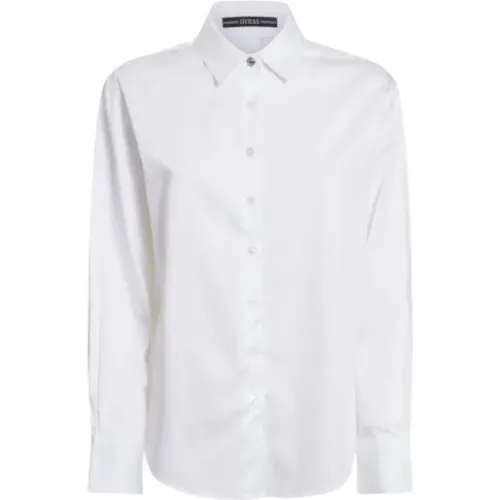 Classic Long Sleeve Stretch Cotton Shirt , female, Sizes: 2XL - Guess - Modalova