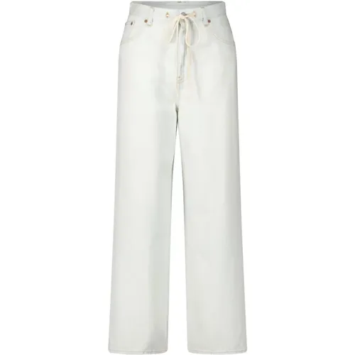 Weiße Relaxed Fit Jeans mit Hoher Taille , Damen, Größe: W31 - Maison Margiela - Modalova