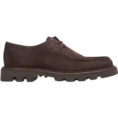 Men`s Saddle Brogues with Short Lacing made of Genuine Velour Er00113794 , male, Sizes: 9 UK, 8 UK - Estro - Modalova