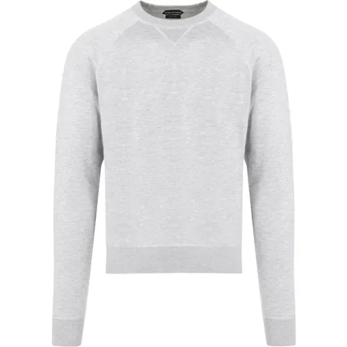 Grey Crewneck Sweater Ss24 , male, Sizes: XL - Tom Ford - Modalova