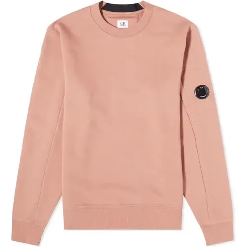 Classic Round Neck Sweatshirt with Arm Lens Detail , male, Sizes: L - C.P. Company - Modalova