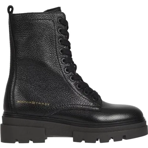 Boots with laces , female, Sizes: 6 UK, 4 UK, 5 UK, 3 UK, 7 UK - Tommy Hilfiger - Modalova