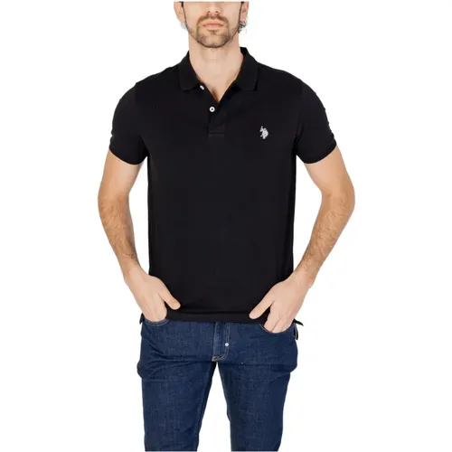 Button-Fastened Plain Polo , male, Sizes: L, 2XL, M, XL - U.s. Polo Assn. - Modalova