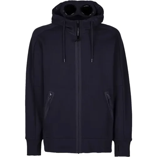 Diagonal Fleece Goggle Hoodie Style , Herren, Größe: L - C.P. Company - Modalova