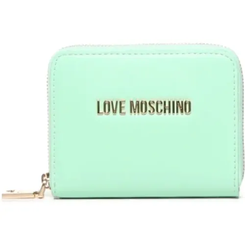 Grünes Portemonnaie mit Logo - Love Moschino - Modalova